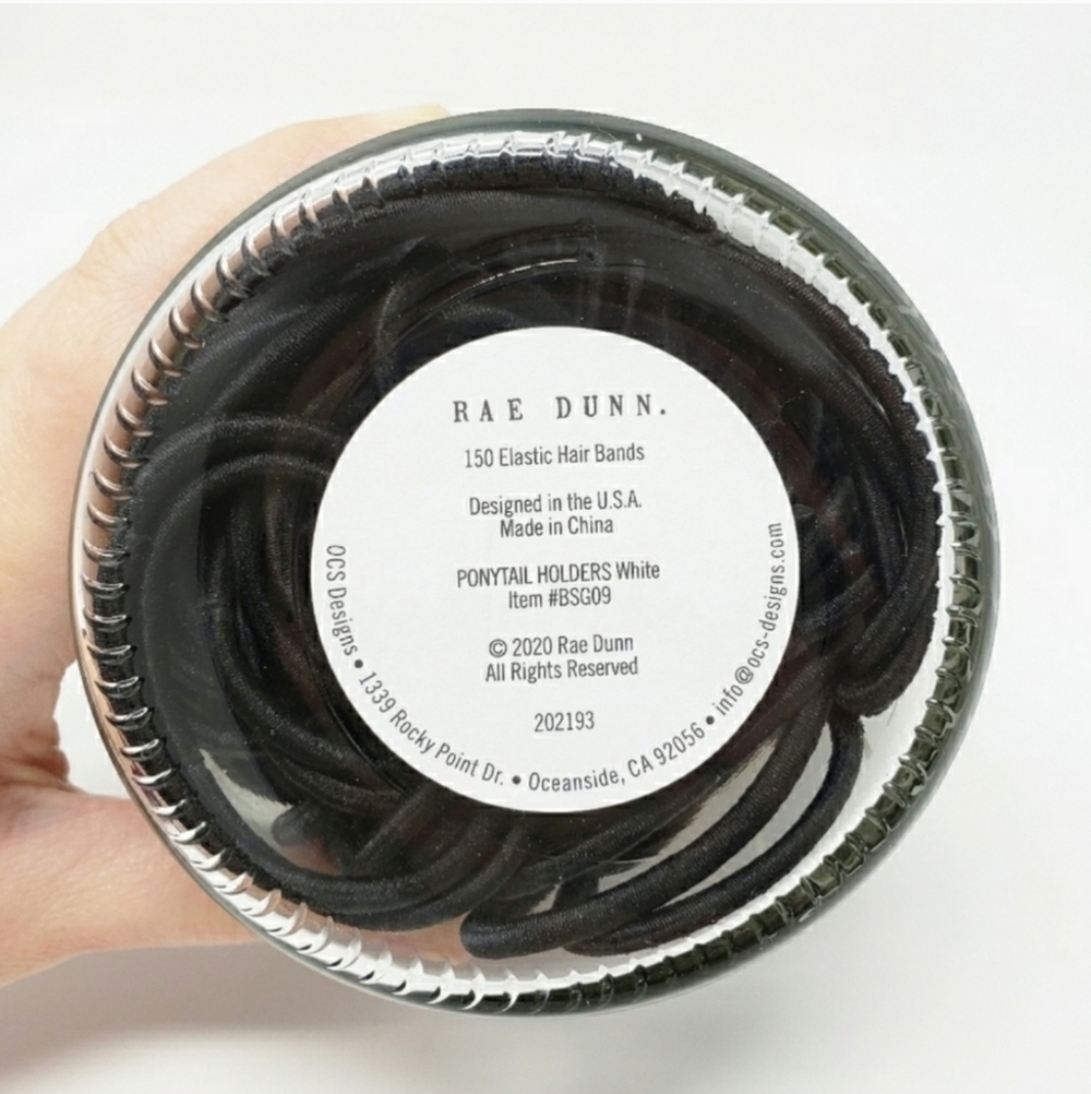 RAE DUNN Ponytail holder jar container cellar - Picture 2 of 3